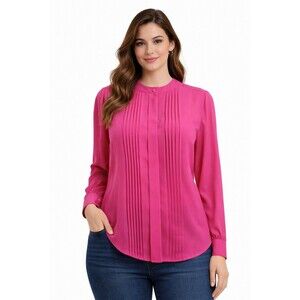 Summerfield Womens Pink Blouse Size 16 Long Sleeve Elegant Top